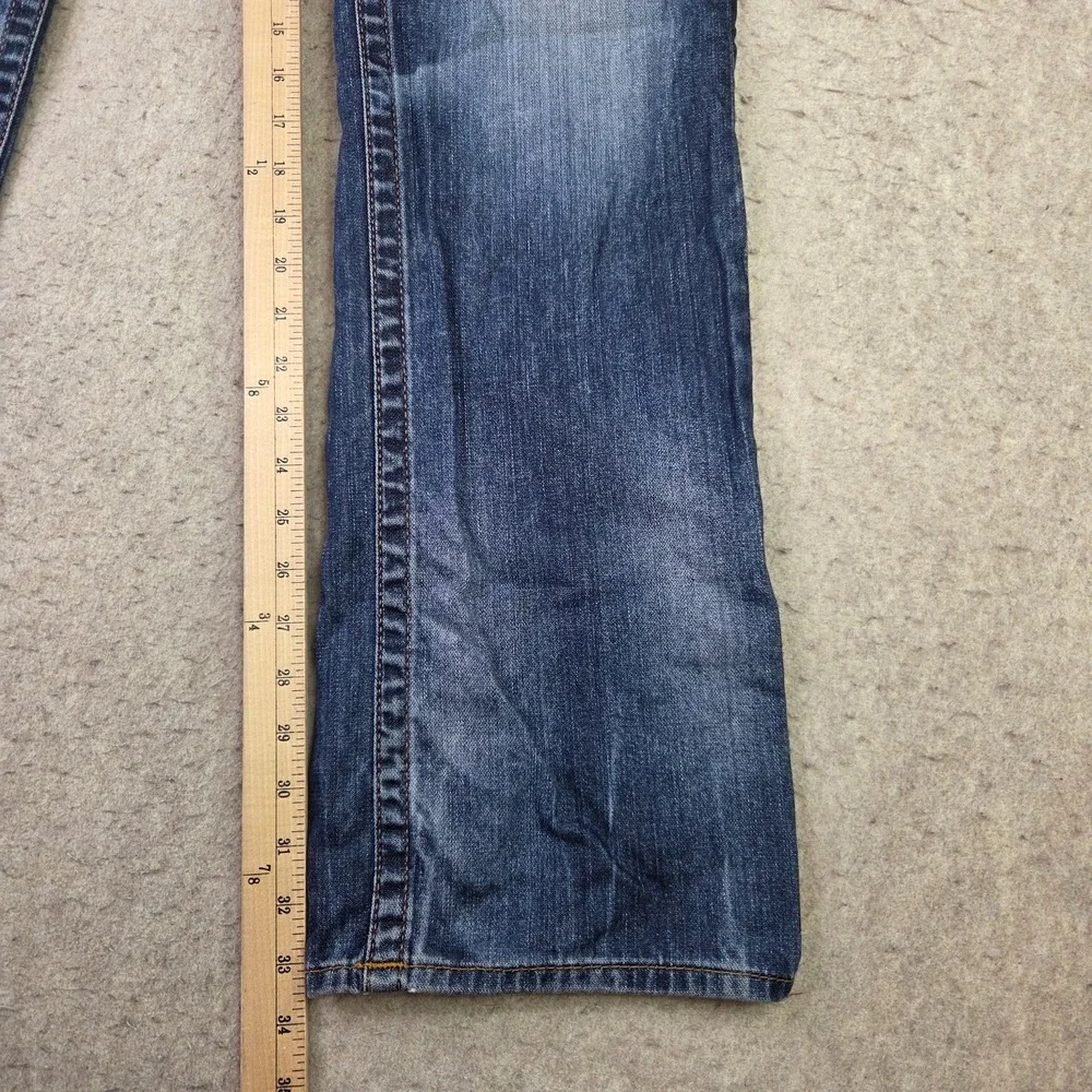 True Religion World Tour Mens Straight Flap Pockets Jeans Size 34x34 Denim